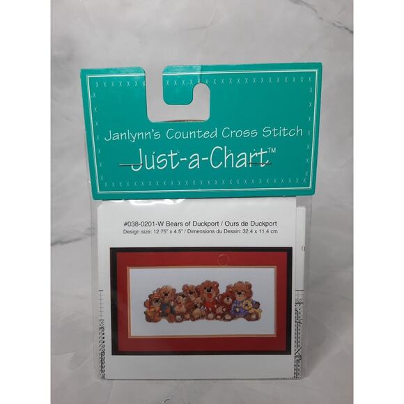 2004 Janlynn's Counted Cross Stitch Just A Chart Bears of Duckport - Picture 1 of 6